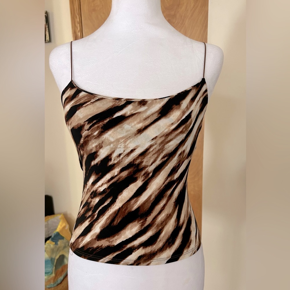 Brown and Black Women's Top